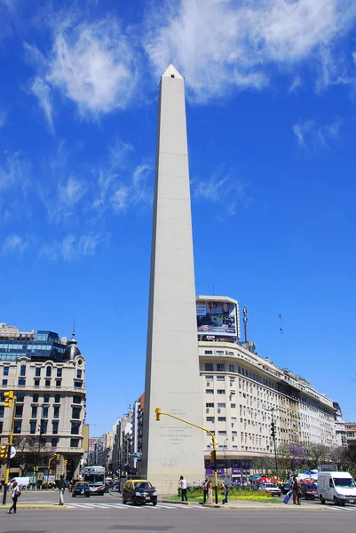 Buenos Areas Argentina November Obelisco Avenida Julio Bred Allé Staden — Stockfoto