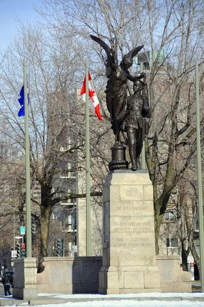 Montreal Unknown Soldier Monument Quebec Canada — Stock Photo, Image