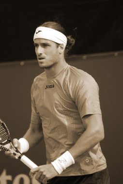 Montreal Rogers Kupası antrenman kortunda Feliciano Lopez 7 Ağustos 2011 'de Montreal, Kanada' da. İspanyol profesyonel erkek tenis oyuncusu. Toledo 'da doğmuş..