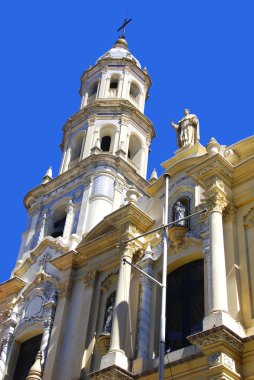 19. yüzyılda Buenos Aires şehir merkezindeki ünlü ve güzel Avrupa tarihi binası, Arjantin, Güney Amerika