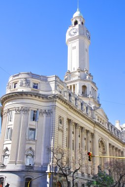 19. yüzyılda Buenos Aires şehir merkezindeki ünlü ve güzel Avrupa tarihi binası, Arjantin, Güney Amerika