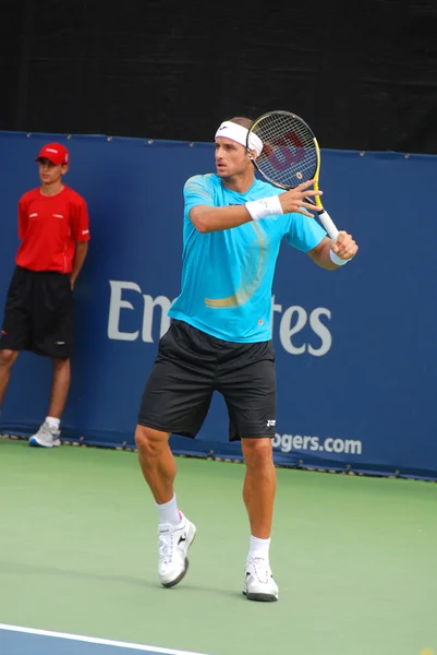 Montreal Srpna 2011 Montrealu Kanada Feliciano Lopez Tréninkovém Kurtu Montreal — Stock fotografie