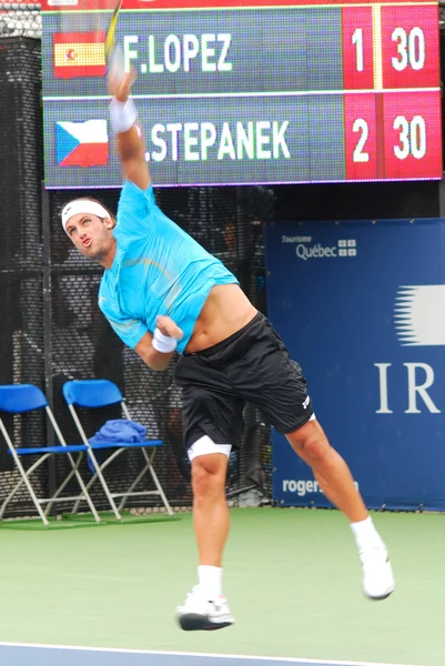 Montreal Αυγούστου Feliciano Lopez Στο Γήπεδο Προπόνησης Του Montreal Rogers — Φωτογραφία Αρχείου