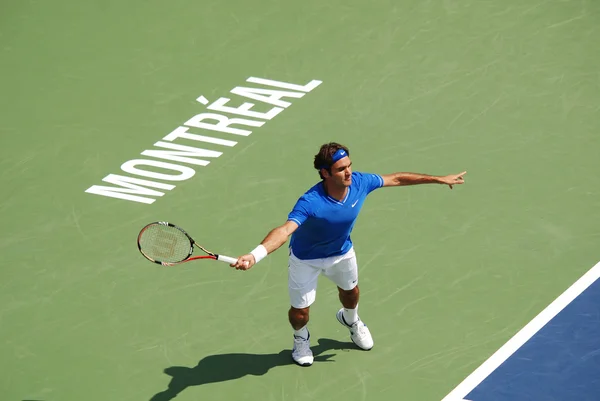 Montreal Srpna 2011 Montrealu Kanada Roger Federer Dvoře Montreal Rogers — Stock fotografie