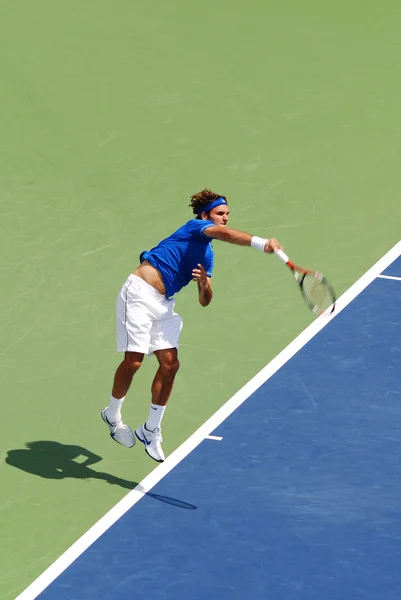 Montreal Agosto Roger Federer Sul Campo Della Montreal Rogers Cup — Foto Stock