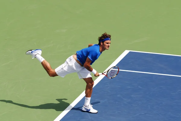 Montréal Août Roger Federer Sur Court Coupe Rogers Montréal Août — Photo