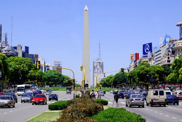 Aree Buenos Argentina Novembre Obelisco Avenida Julio Ampio Viale Nella — Foto Stock