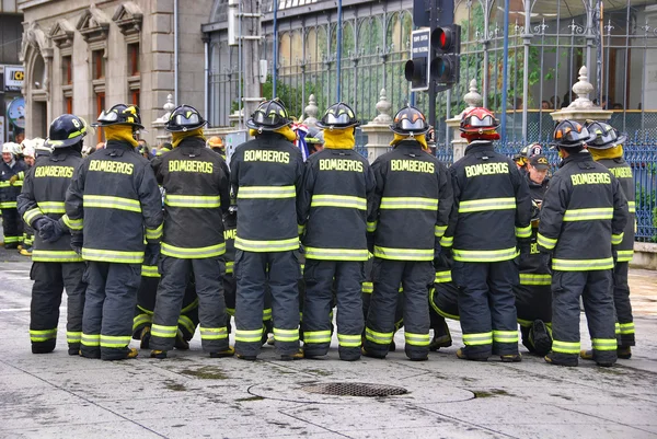 Puntas Arenas Patagonia Chile Nov Los Bomberos Preparan Para Competición — Foto de Stock