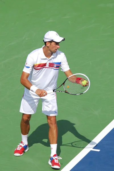 Montreal Agosto Novak Djokovic Cancha Montreal Rogers Cup Agosto 2011 — Foto de Stock