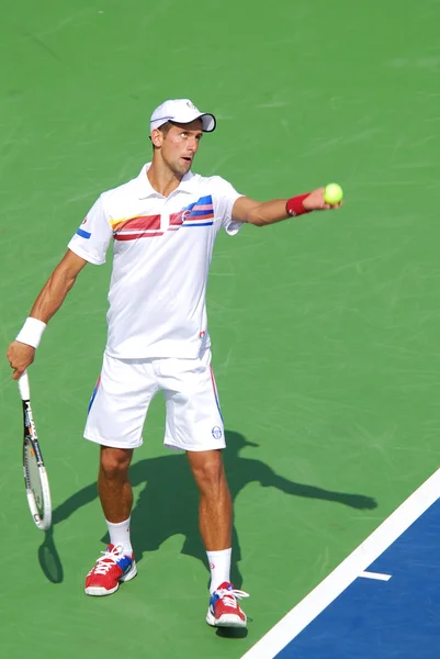 Montreal August Novak Djokovic Auf Dem Court Des Montreal Rogers — Stockfoto