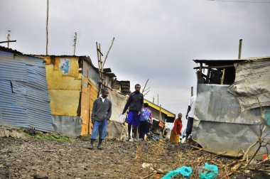 Nairobi gecekondu insanlar