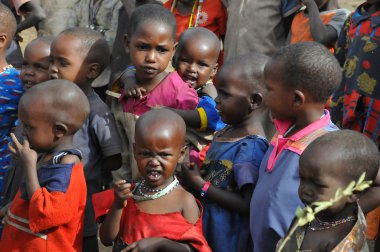 Masai savaşçılarının 13 Ekim 2011 'de Kenya' nın Masai Mara kentinde çekilen köylerini ziyaret eden misafirleri geleneksel bir şekilde nasıl yaktıklarını gösteren portre..