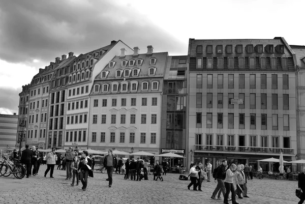 Dresden Germany May Tourist Walk Dresden Frauenkirche Square May 2010 — Stock Photo, Image