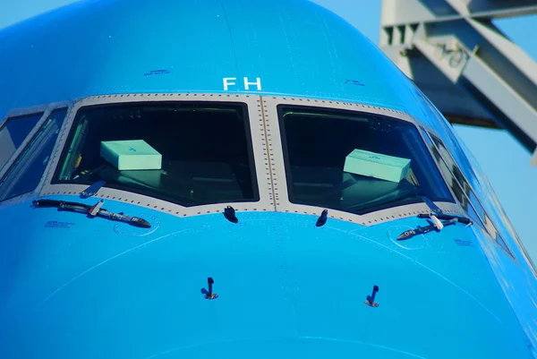 Gros Plan Bleu Avion — Photo
