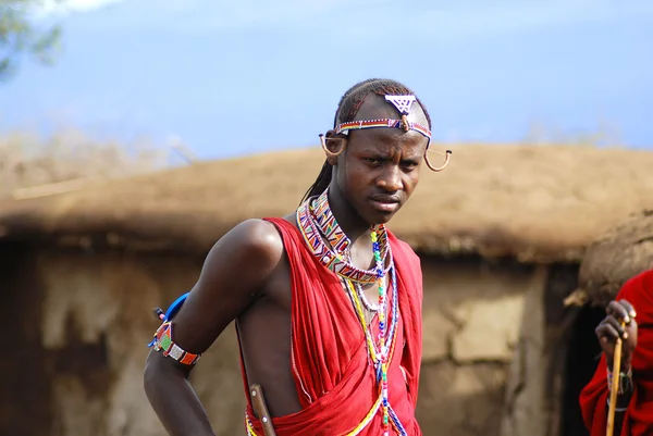 Amboseli Kenya Oct Πορτραίτο Του Νεαρού Maasai Που Ελήφθη Στις — Φωτογραφία Αρχείου