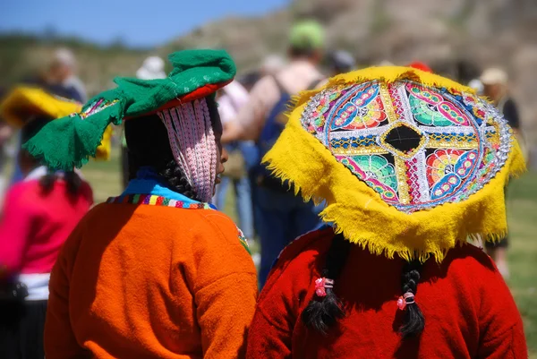 Saksaywaman Peru November Portrait Von Nicht Identifizierten Kindern Traditioneller Checaspampa — Stockfoto