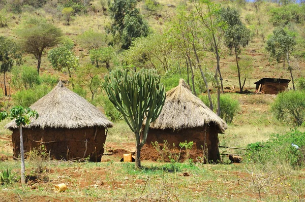 Arusha Tanzania Oct Masai Village Oct Arusha Tanzania Maasai Nilotic — Stock Photo, Image