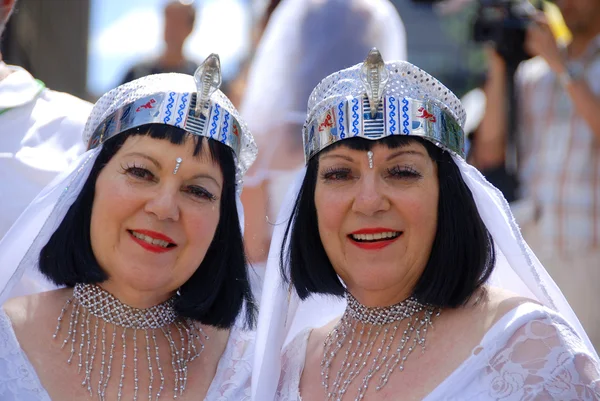 Montreal Július Parade Des Jumeaux Fesztivál Juste Öntsük Rire Montreal — Stock Fotó