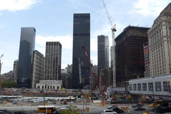 May 2009年5月15日在纽约市建设中的世界贸易中心 一个世界贸易中心 更简单地称为1个世界贸易中心 以前称为自由塔 — 图库照片