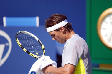 Raphael Nadal eğitim sahasında 