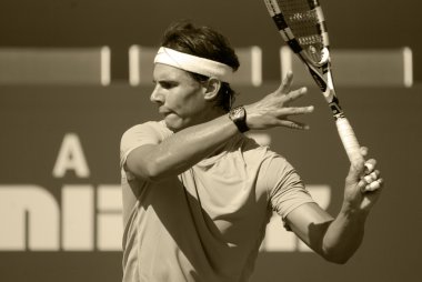 Raphael Nadal eğitim sahasında 