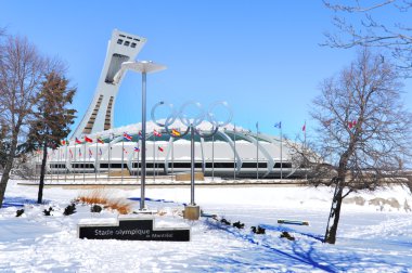  Montreal Olympic Stadium and tower  clipart