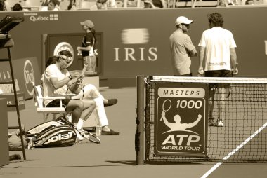 Raphael Nadal eğitim sahasında 