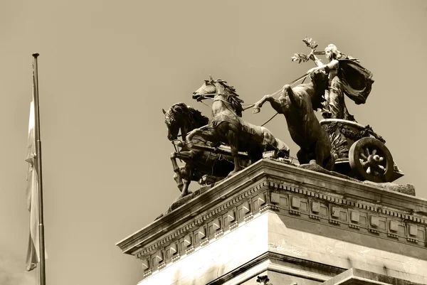 Buenos Aires Argentina11 2011 Quadriga Вершині Входу Конгрес Аргентинської Нації — стокове фото