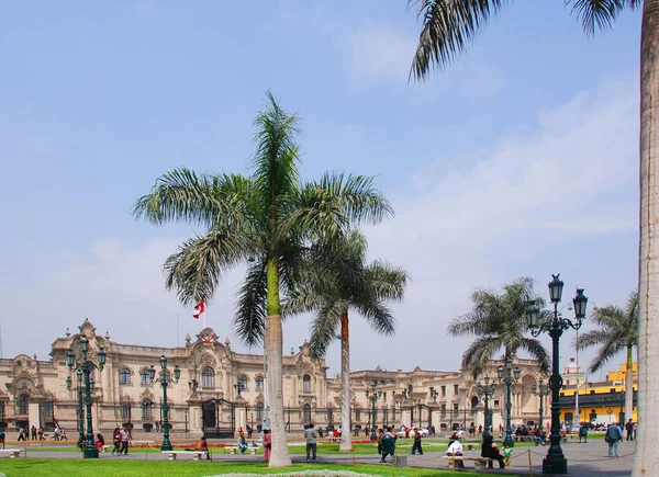 Lima Peru Nov Plaza Armas Daki Hükümet Sarayı Eylül 2009 — Stok fotoğraf