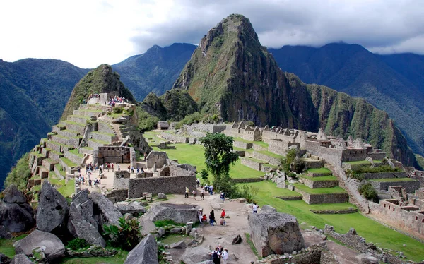 Machu Picchu Machu Pikchu Quechua Machu Velho Pessoa Velha Pirâmide — Fotografia de Stock