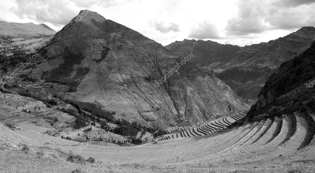 The Inca ruins and terraces of Winay Wayna along the Inca Trail to Machu Picchu in Peru