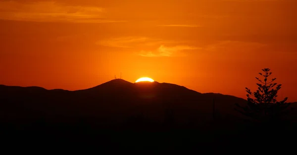 Puesta Sol Sobre Desierto Peruano Cerca Ariquipa Perú —  Fotos de Stock