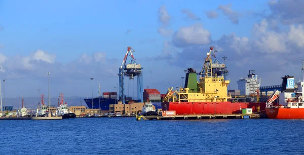 Haifa Israel 2016 Der Hafen Von Haifa Ist Der Größte — Stockfoto