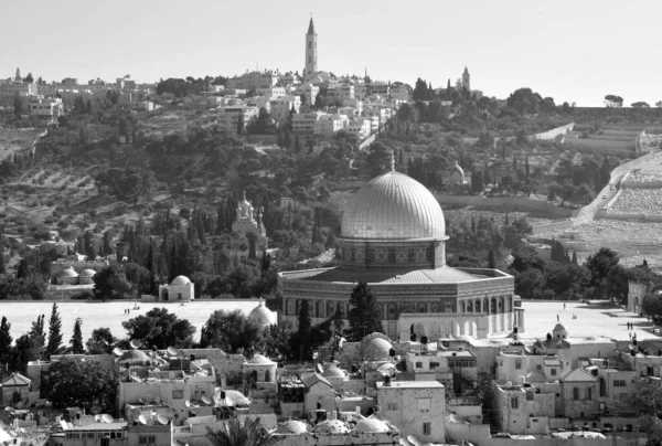 Blick Auf Die Aksa Moschee Die Jerusalemer Altstadt Und Den — Stockfoto