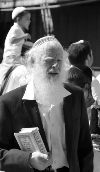 Jerusalem Israel Judío Hasidic Orar Pared Occidental Llorando Muro Lugar — Foto de Stock