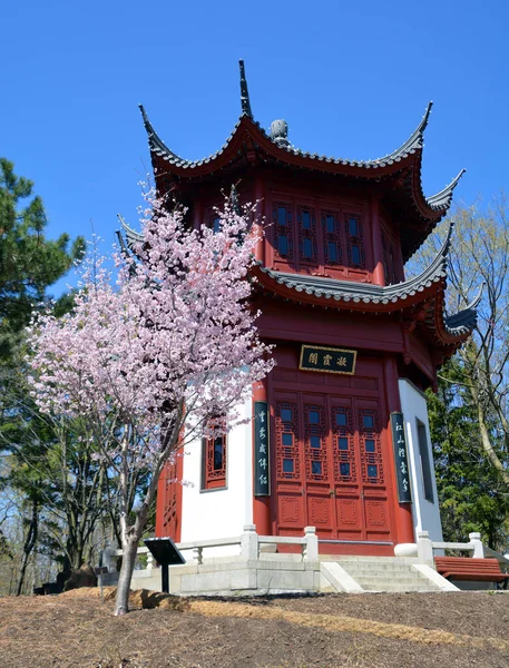 Montreal Canada 2021 Kinesiska Trädgården Montreal Botaniska Trädgården Anses Vara — Stockfoto