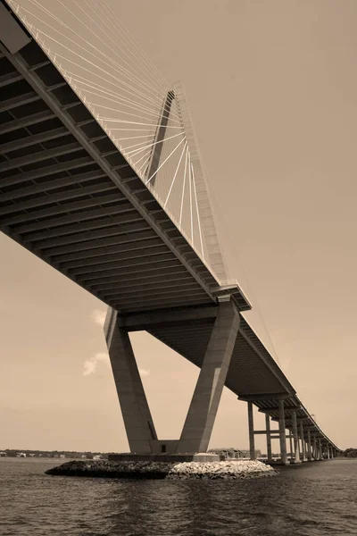 Charleston Usa Juin 2916 Arthur Ravenel Bridge Est Pont Haubans — Photo