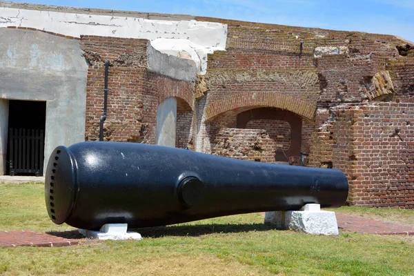 Charleston Usa June 2016 Fort Moultrie 기관포는 설리번 요새로 사령관 — 스톡 사진