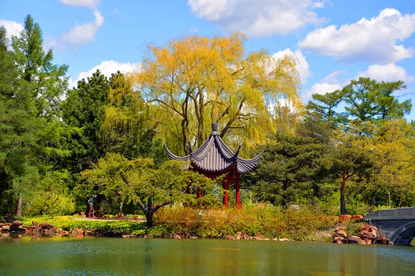 Montreal Canada 2021 Chiński Ogród Botaniczny Montrealu Jest Uważany Jeden — Zdjęcie stockowe