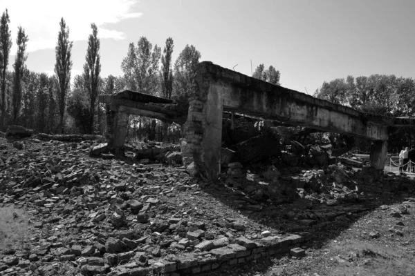 Auschwitz Birkenau Poland Las Ruinas Del Crematorio Los Campos Concentración —  Fotos de Stock
