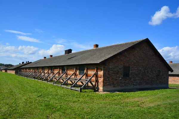 Auszchwitz Birkenau Lengyelország Auschwitz Koncentrációs Tábor Laktanyája Német Náci Koncentrációs — Stock Fotó