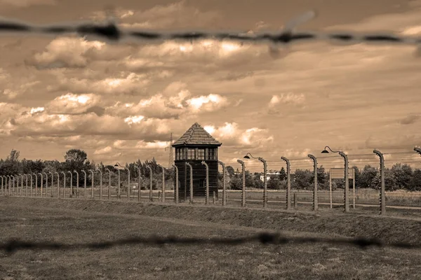 Auschwitz Birkenau Poland Auschwitz Koncentrationsläger Mirador Var Ett Nätverk Tyska — Stockfoto