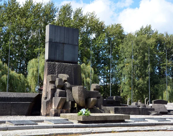 Auschwitz Birkenau Poland International Monument Яка Була Зведена 1967 Році — стокове фото