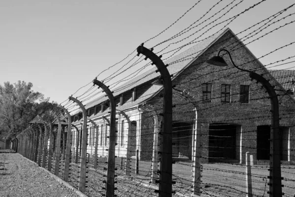 奥斯威辛第一集中营 Auschwitz Birkenau Poland 奥斯威辛第一集中营是由德国纳粹集中营和波兰第三帝国建造和经营的灭绝集中营组成的网络 — 图库照片