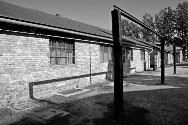 Auschwitz Birkenau Polonia Profundidad Del Campo Concentración Exterminio Nazi Alemán —  Fotos de Stock