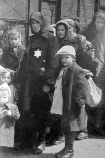 Retro Foto Histórica Museu Auschwitz Polônia — Fotografia de Stock