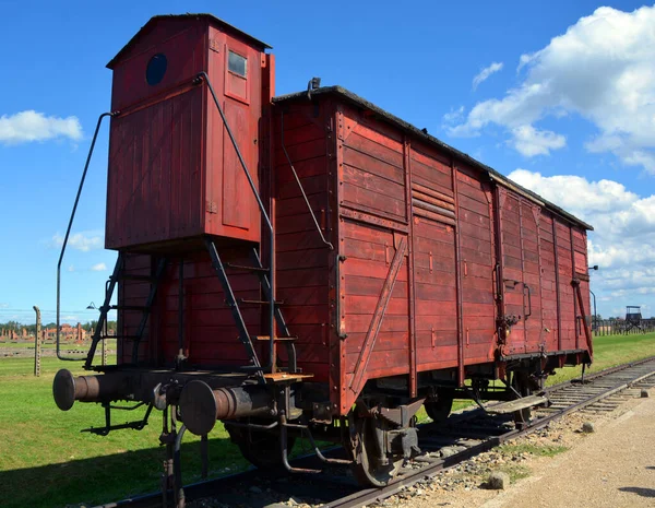 Auschwitz Birkenau Poland Auschwitz Concentration Train Wagon Network German Nazi — Stock Photo, Image