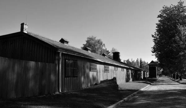 Auschwitz Birkenau Polonia Los Cuarteles Del Campo Concentración Auschwitz Eran — Foto de Stock