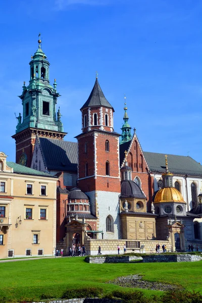 Krakow Pologne Cathédrale Royale Basilique Des Saints Stanislas Venceslas Sur — Photo