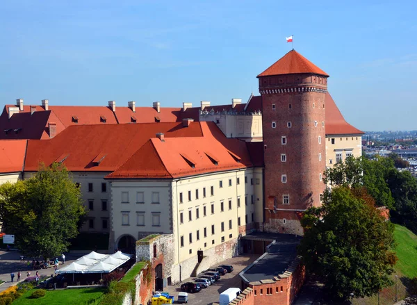 Krakau Polen Der Wawel Ist Eine Residenz Des Schlosses Erbaut — Stockfoto